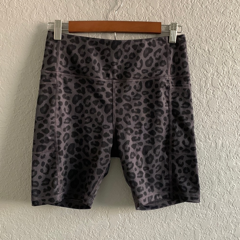 Leopard Print Biker Shorts